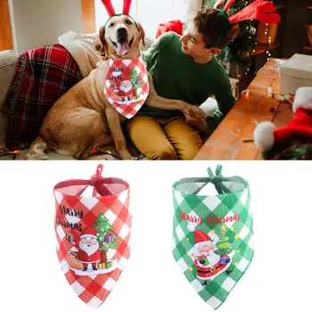

1PCS Christmas Pet Bib Fashion Cute Cartoon Lovely Cute Paw Dog Bandana Bib Pet Bandana Puppy Neckerchief Pet Accesories