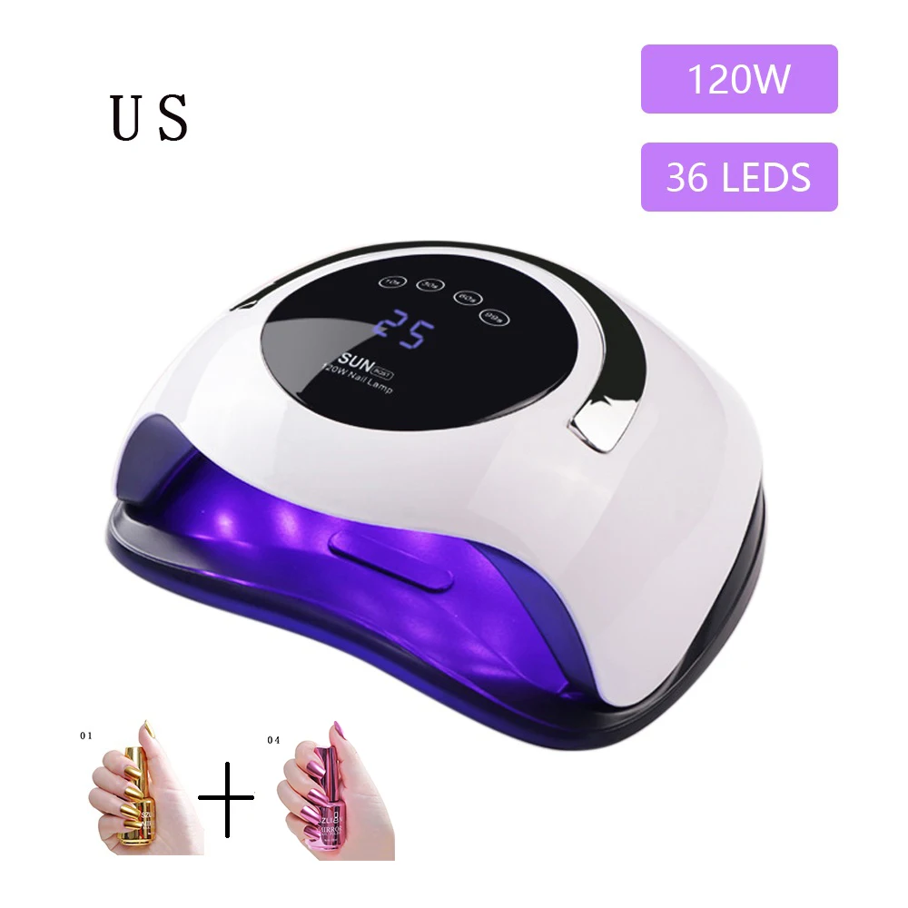 Лампа для маникюра светодиодный Сушилка для ногтей 120W USB гелевая лампа для ногтей, осушающая лампа для гель Лаки с лак для ногтей Авто Маникюр Сенсор - Цвет: 07