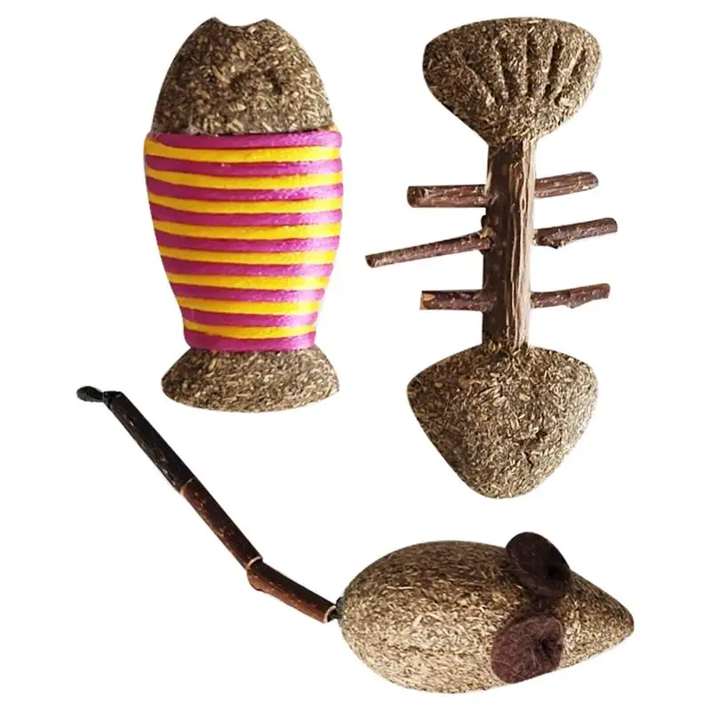 

3Pcs/Set New Chewing Catnip Pet Cat Playing Toy Pet Catmint For Room Cat Cleaning Toy Home Pet Shop Cat Kitten Chewing Catnip