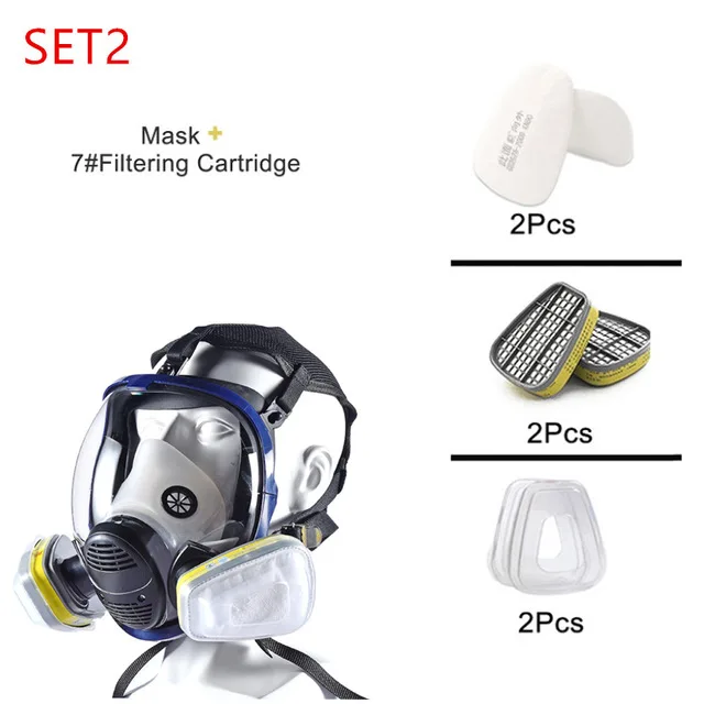 3m anhydrous ammonia respirator Chemical Mask 6800 Gas Mask Dustproof Respirator Paint Pesticide Spray Silicone Full Face Filters for Laboratory Welding acid respirator Safety Equipment