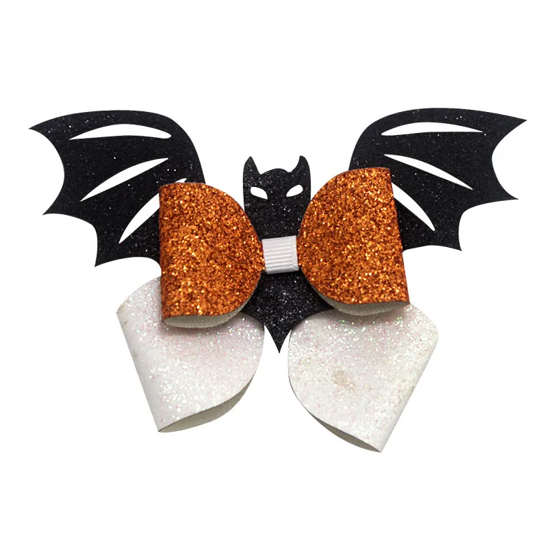 

5 inch cartoon hiar bows Batman bow Shiny sequins hair bow Crocodile clip hair accessories for girls Support customization