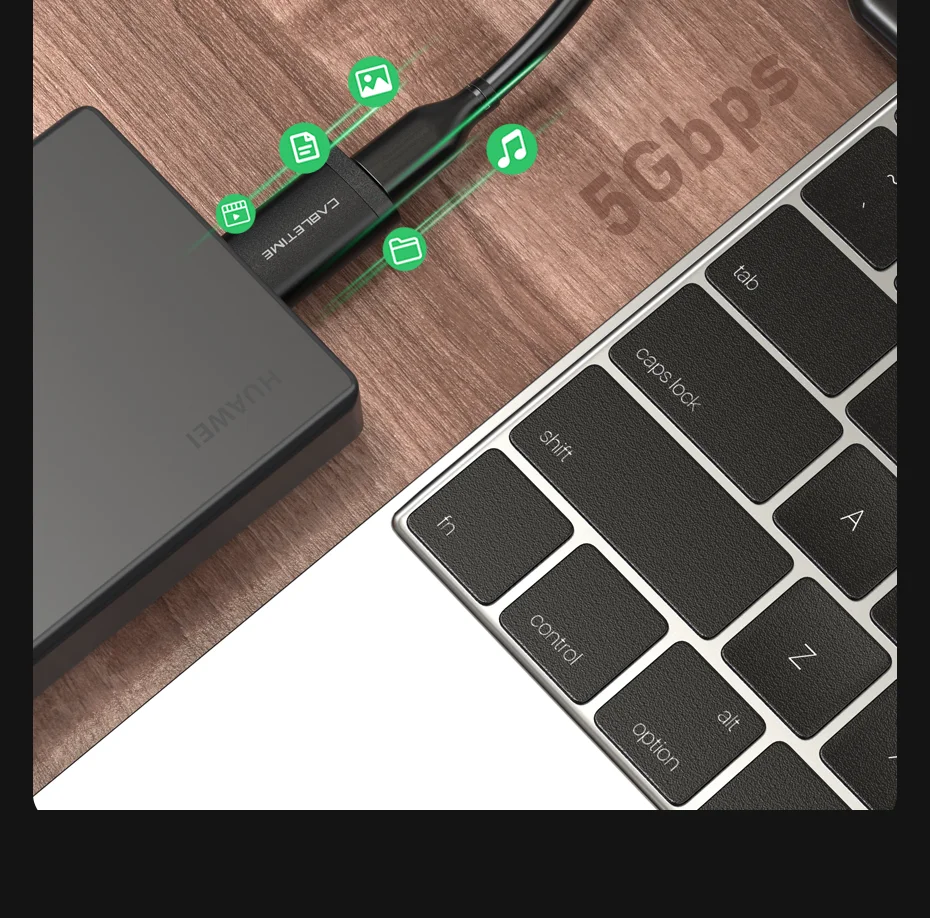 CABLETIME USB 3.0 OTG Adapter USB Typ C zu USB Buchse Konverter für Macbook Pro Air USB3.0 Adapter für Mobiltelefone Laptops – Detail 6