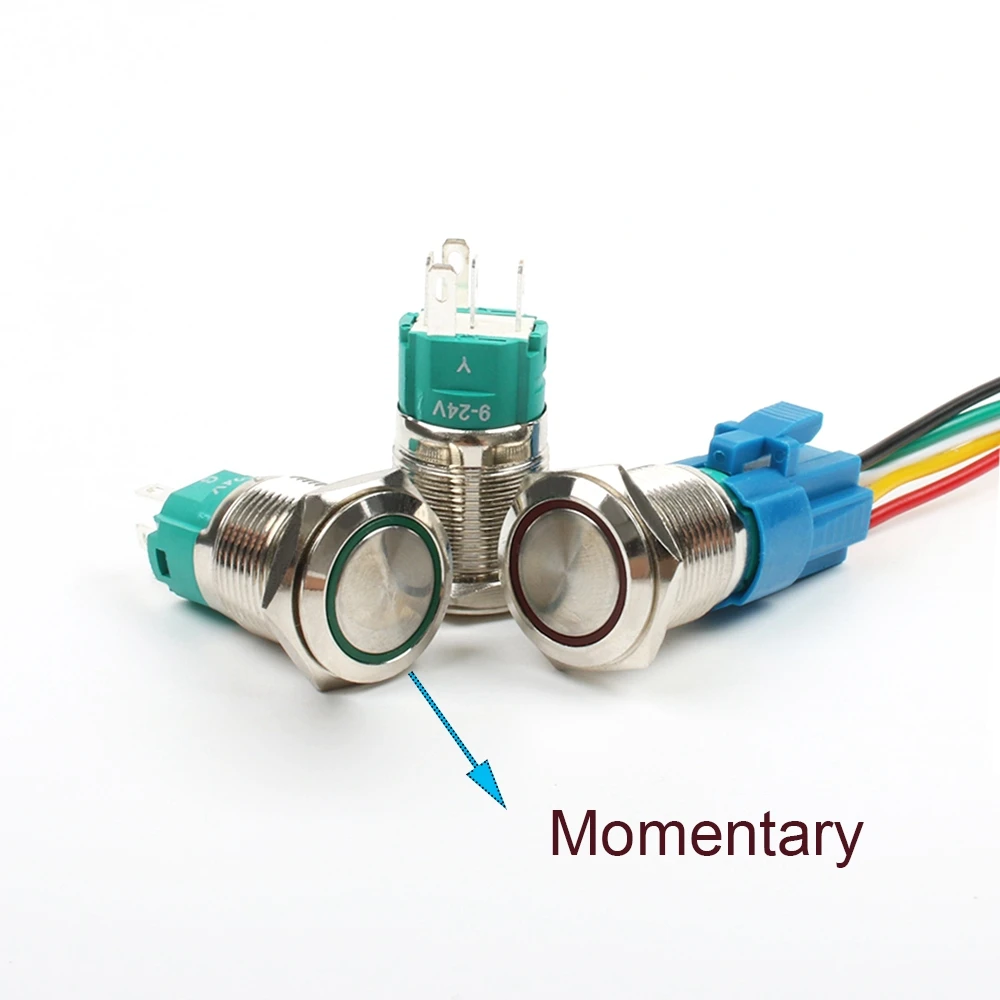 16 мм новый тип нажатия кнопочного переключателя кольцо фиксация или мгновенное