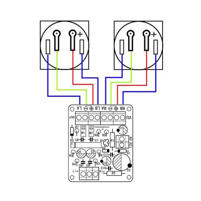 DC 12V VU Meter плата драйвера аудио усилитель мощности Измеритель Уровня Привод модуль OUJ99