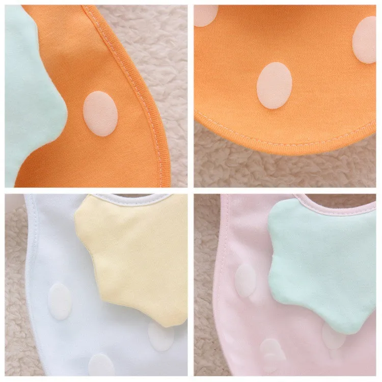 1 PCS Soft Newborn Cotton Girls Boys Baby Bibs Dot Strawberry Towel Feeding Burp Cloth Waterproof Infant Bandana Feeding accessoriesbaby eating 