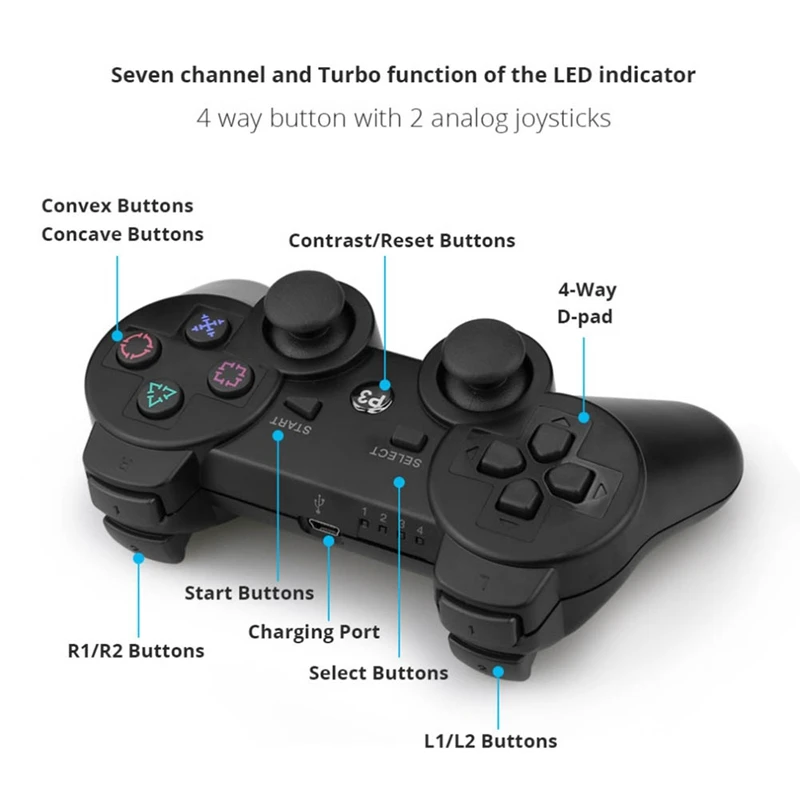 Универсальная Кнопка Снежинка, беспроводная Bluetooth ручка для PS3, беспроводной игровой джойстик, игровые аксессуары для планшетов, Смарт ТВ