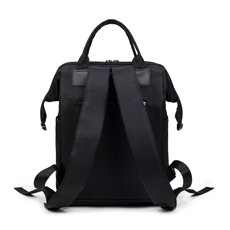 

New Style Backpack Trend Cool Large Clip Mouth Korean-style Nylon Embroidery Mommy Multi-functional Large-Volume Backpack