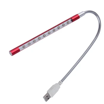 

10 LED USB Keyboard Light Night Flexible Lamp for Reading Notebook Laptop