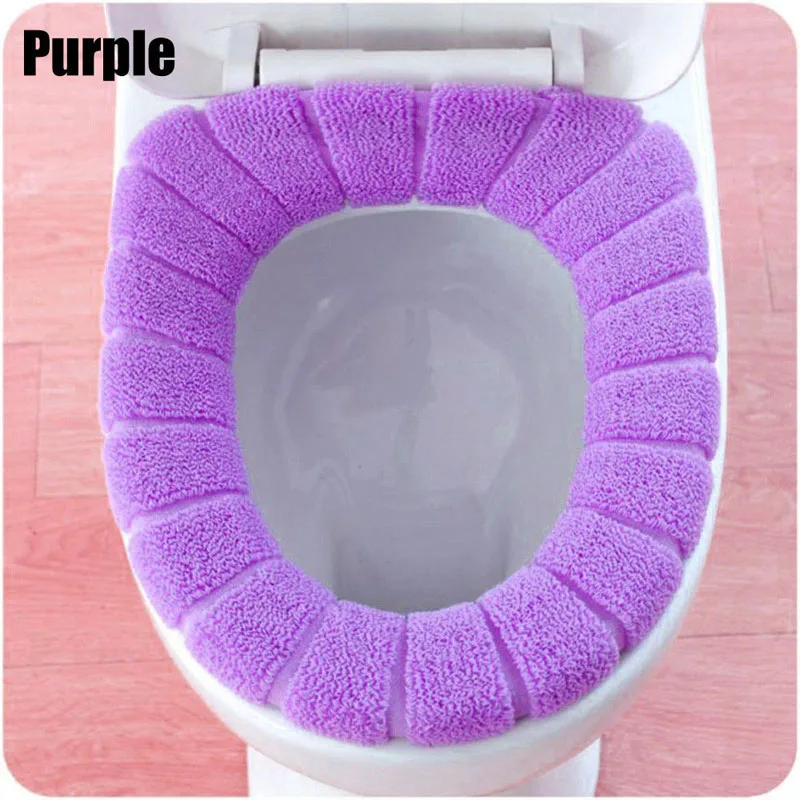 Горячая Распродажа удобные бархатные Чехлы для унитаза кораллового цвета ванной