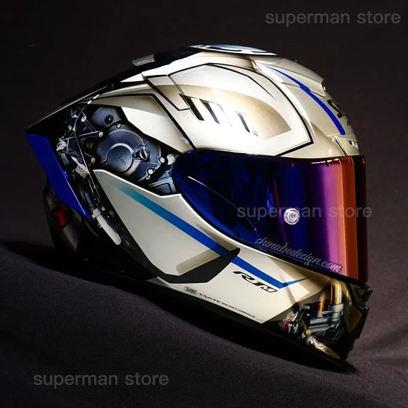 Yellow Shoei X14 R1m Full Face Motorcycle Helmet Shoei X-14 X
