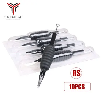 

10pcs Black Disposable Sterilized 19mm Grip Tube with Needle Tip Needle RL Round Liner Needles Supplies