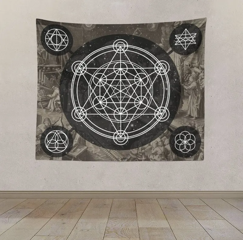 Магический набор гобелен средневековая Европа винтажный Таро divination гобелен настенный гобелен для украшения в общежитии астрологический гобелен