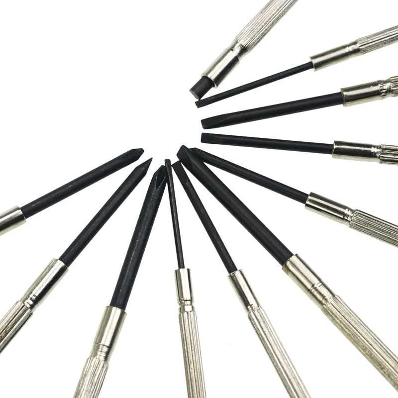 11 Pcs/Set Tool Repair Tool with Magnet Professional Screw Repair Cases Table Accurate for Watchema P7Ding