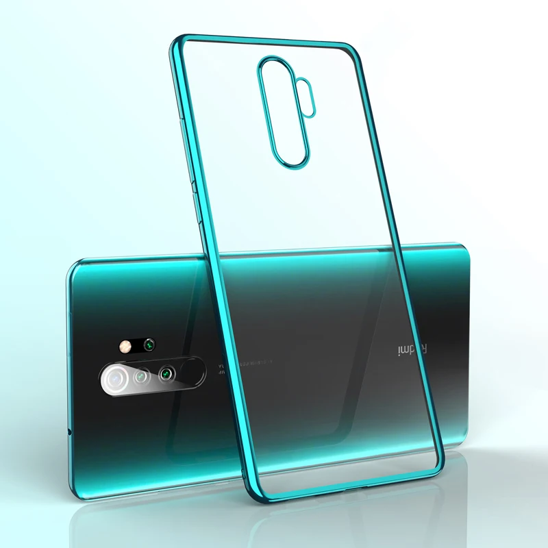 green Прозрачный тонкий чехол для Xiaomi Hongmi Note 8 с лазерным покрытием Роскошный чехол из мягкого ТПУ чехол для Note 8 Pro Кристальный противоударный чехол для телефона - Цвет: green