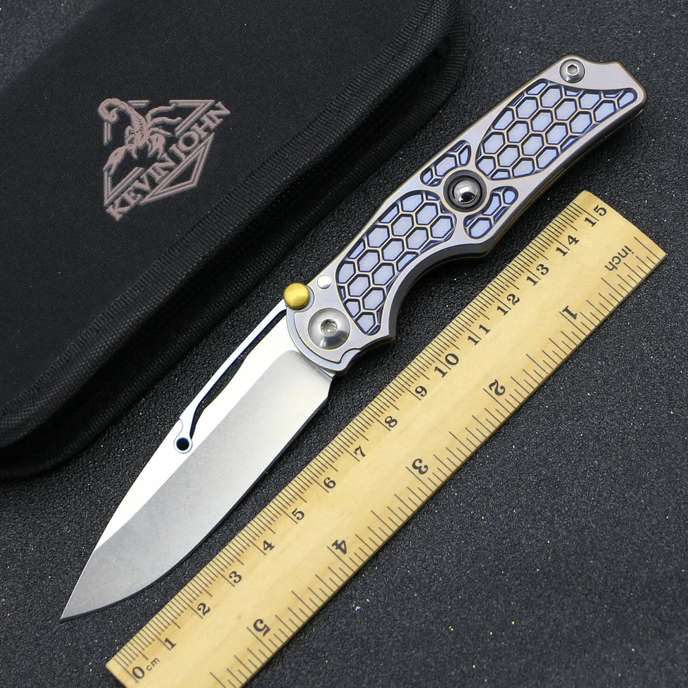 Складной нож KEVIN JOHN Reeve TiLock M390 титановые ножи с титановой ручкой для кемпинга и