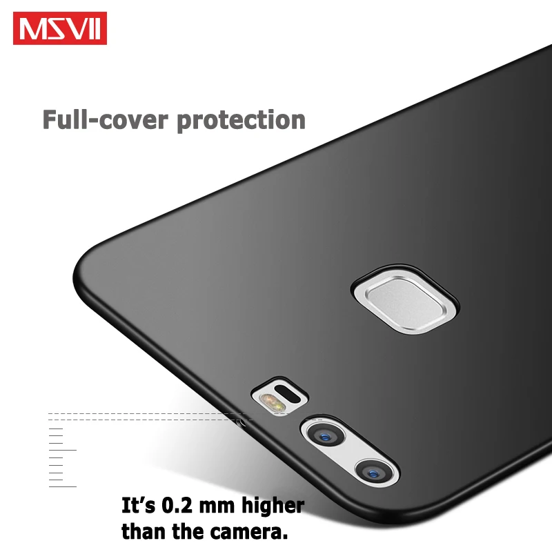 P9 чехол Msvii кольцо для пальца Тонкий матовый Huawei P 9 Plus Чехол держатель Lite 2016 2017