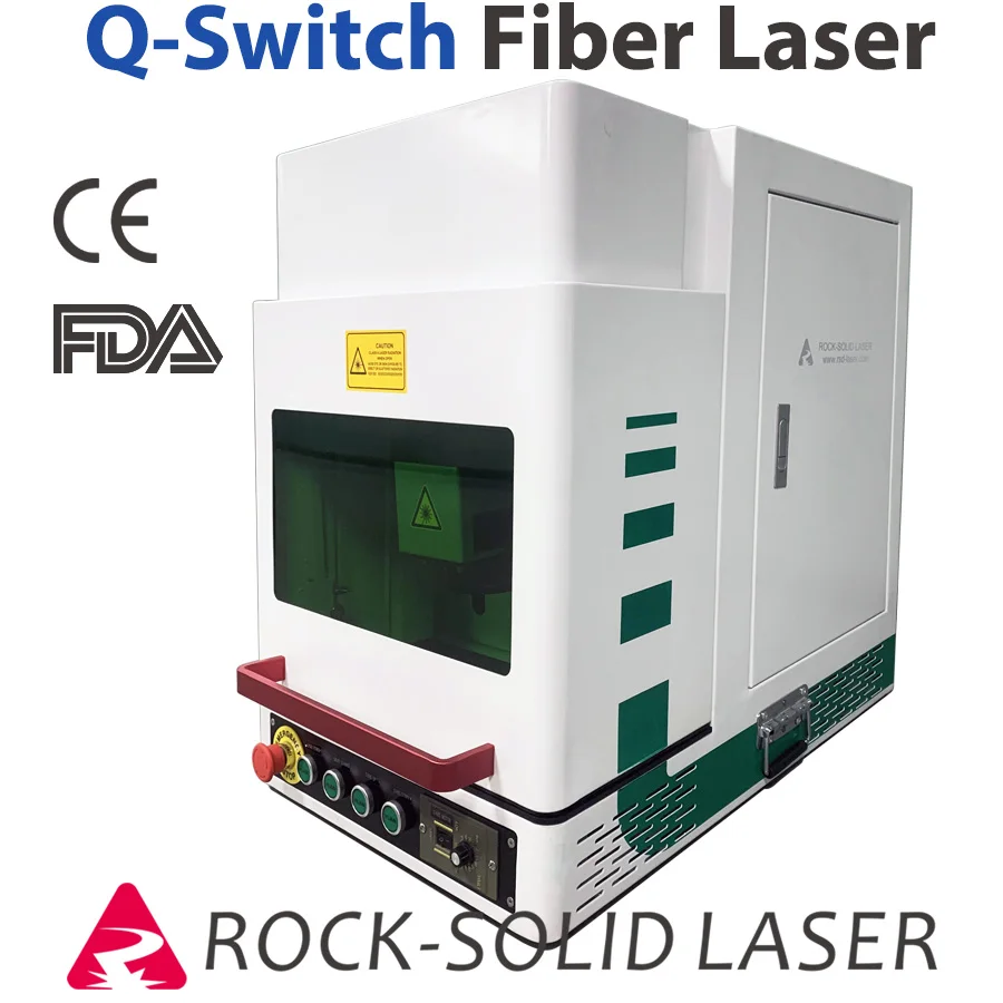 

Enclosed Fiber Laser Marking Machine 20W 30W 50W 60W Desktop Fibre Marker MOPA Q-Switch Pulsed for Metal Plastic Jewelry