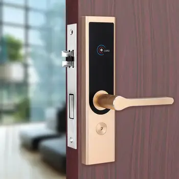

Smart Induction RFID Electronic Door Lock Space-Grade Aluminum Alloy for Hotel Flat Apartment Gold hotel door