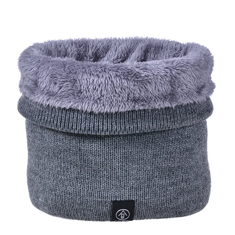 

Sparsil Unisex Winter Autumn Warm Knitted Ring Scarf Thicker Velvet Neck Collar Mufflers Fleece Fake Collor Scarves Women Men