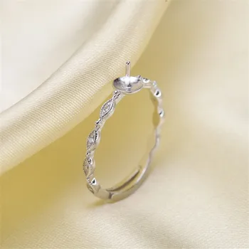 

High Quality Silver plated fittings Open Adjustable Blank Ring Settings Pearl Ring Mountings Fittings Jewellery Accessories