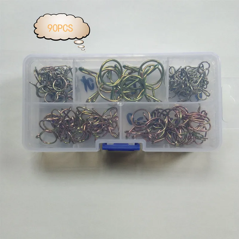90pcs Hose Clamp High Quality Zinc Plated Spring Clips Gear Hose Fuel Line Clamp for Boats ATVs Motorcycles with Storage Box