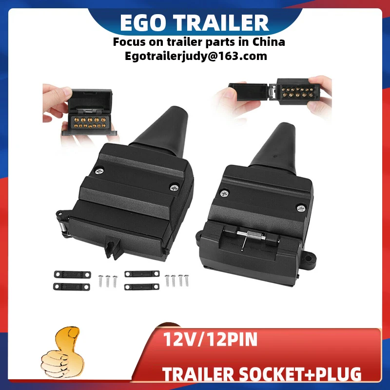 12 Pin Flat Trailer Socket Plug Set Connector Male & Female Caravan Camper 4WD | Автомобили и мотоциклы