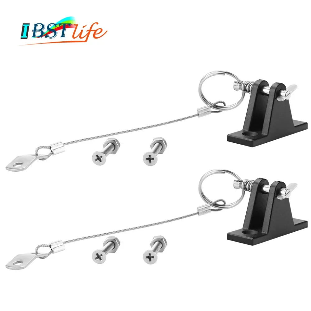 

2PCS Kayak Canoe Dinghy Nylon Deck Hinge Mount with Quick Release Pin lanyard Bimini Top Fitting Cover Bimini Sprayhood Canopy