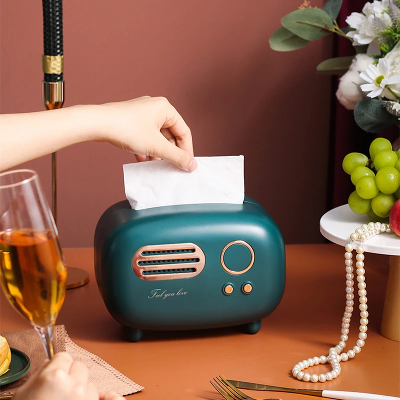 Retro Radio Inspired Tissue Box