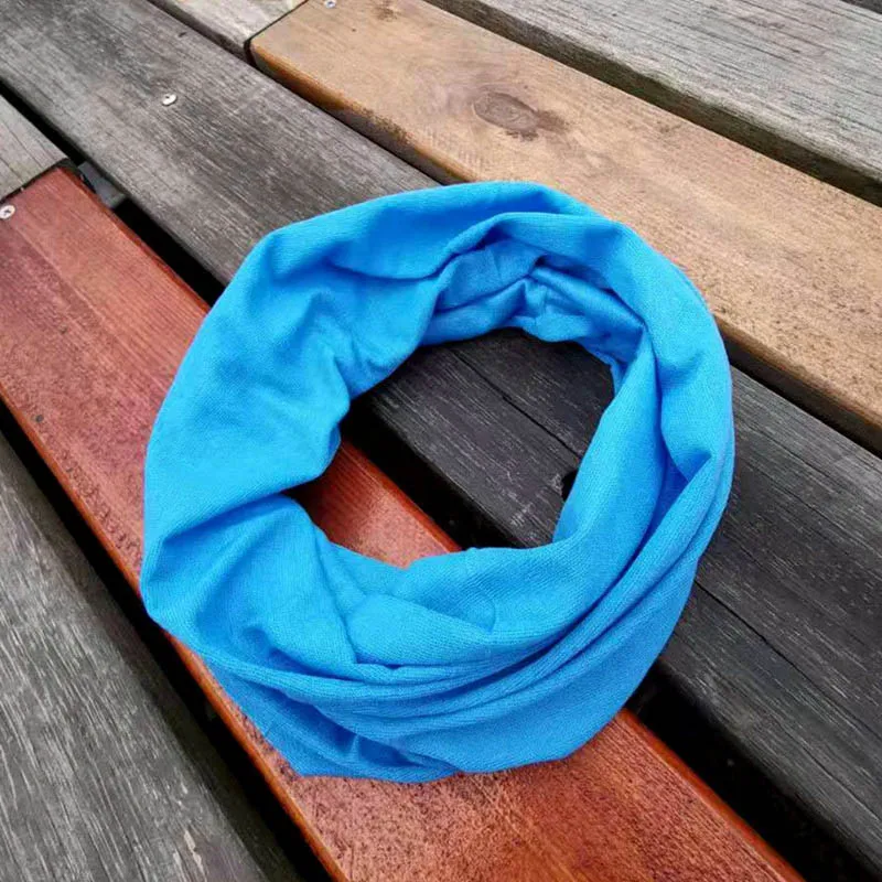 Одноцветная бандана, шарф, повязка на голову, модный хип-хоп хиджаб, бесшовный, трубчатый, мягкий, многофункциональный, волшебные банданы, трубчатый шарф - Цвет: Lake blue