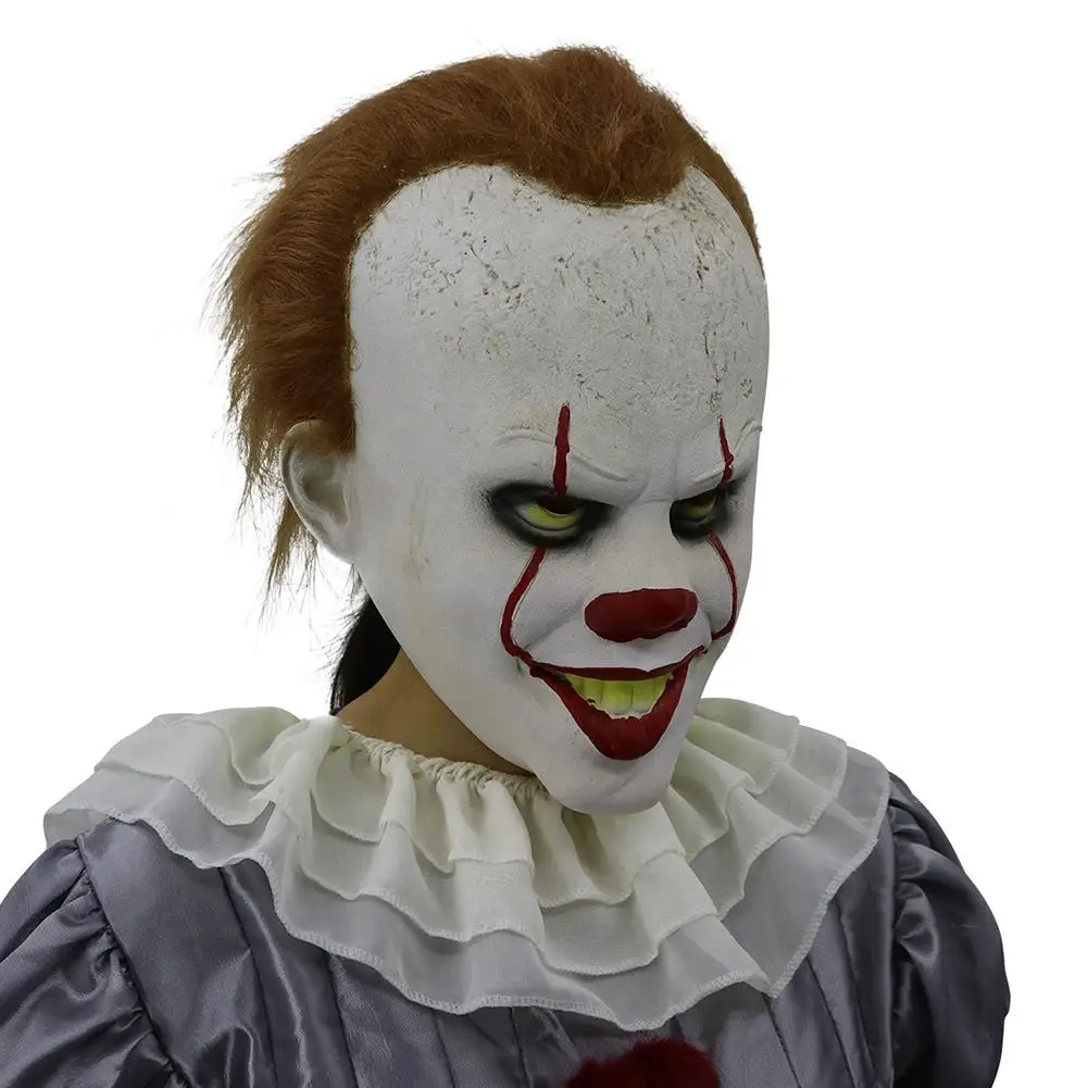 

Horror Clown Masker Halloween Cosplay Kostuum Props Grappige Volwassen Partij Masker Latex Maskerade Halloween Party Decor