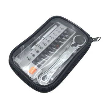 

Chrome Vanadium Alloy Steel Mini Bidirectional Control Ratchet Wrench and Screwdriver Bits Set Portable Multifunctional Tool