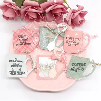 

KSCRAFT Coffee Mug Shaker Tags Stamp Metal Cutting Dies for DIY Scrapbooking/Card Making/Kids Fun Decoration Supplies