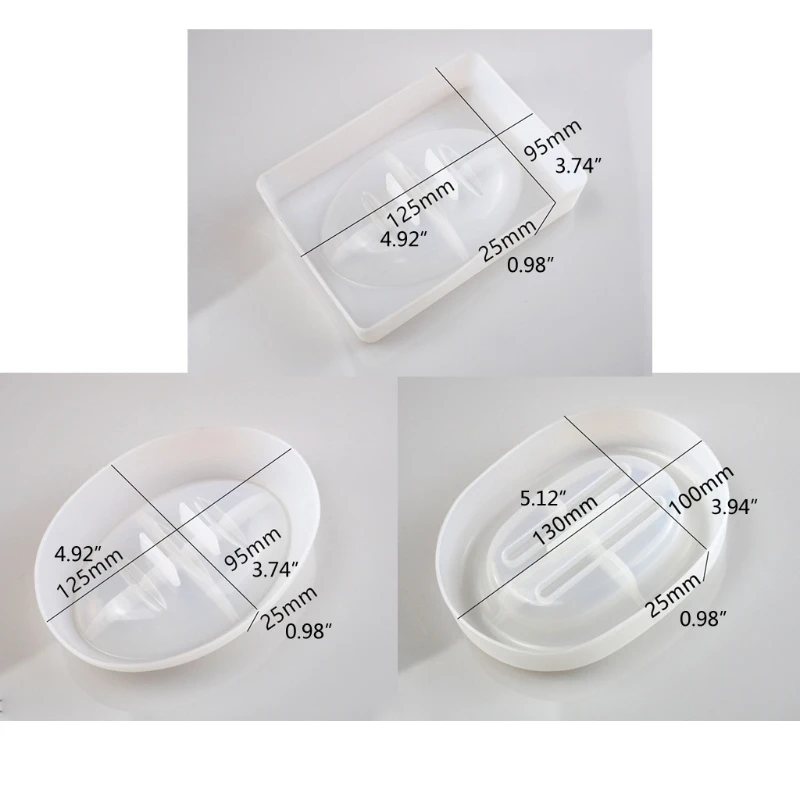 Handmade Soap Box Silicone Mold Soap Dish Tray Resin Casting Mold Art Crafts