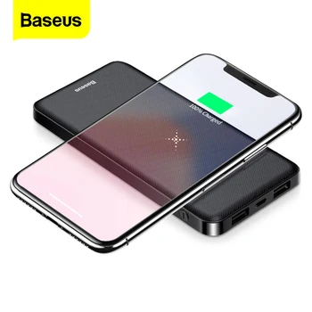 

Baseus Portable Qi Wireless Charger Power Bank 10000mAh External Battery 10000 mAh Powerbank For Xiaomi mi 9 iPhone 11 Pro Max