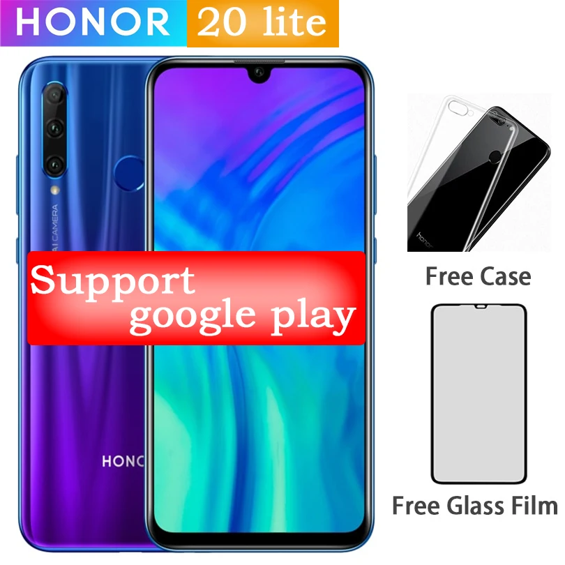 Китайская версия Honor 20 lite 20i Смартфон Android 9 0 Восьмиядерный 6 5 полный экран Двойная