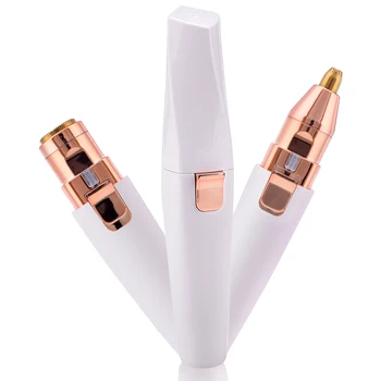 

2 in 1Electric Eyebrow Trimmer Makeup Painless Eye Brow Epilator Mini Shaver Razors Portable Facial Hair Remover Machine Women