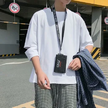 

ZHIJING Loose-Fit Half-sleeve Shirt T-shirt Men's T-shirt Fashion Teenager Students Korean-style Short-sleeved Top