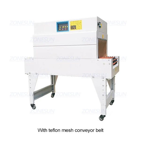 Teflon mesh conveyor ZONESUN термоусадочная пленка упаковочная машина для косметики книга пищевая CD машина для упаковки печенья - Цвет: Teflon mesh conveyor