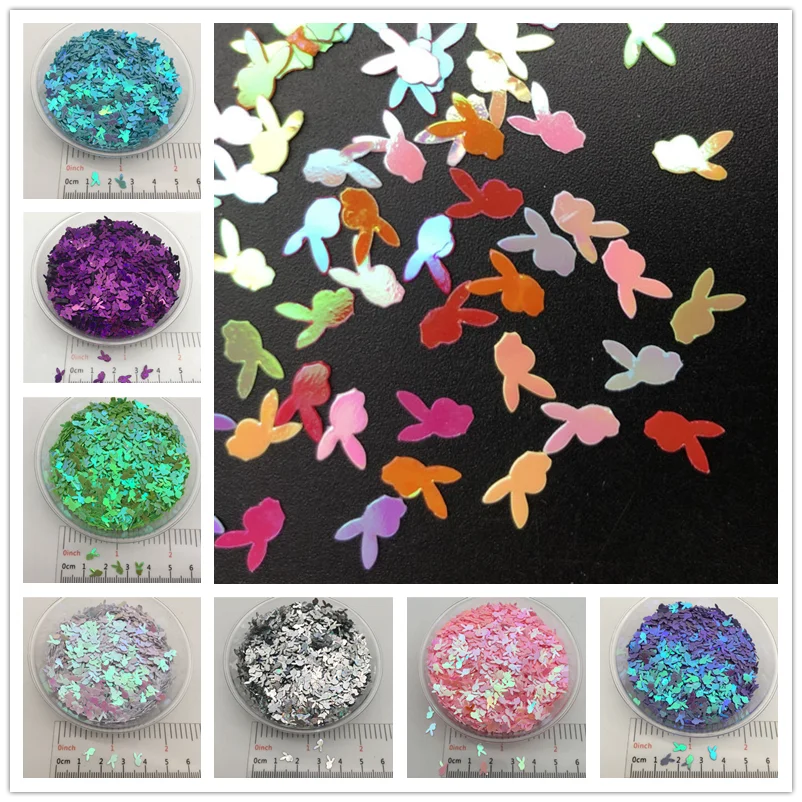 Rabbit Shape PVC loose Sequins Glitter Paillettes For Nail Art manicure/sewing/wedding decoration confetti 20g 5mm sequin embroidery accessories nail art decor sequin sewing accessories sequins for crafts sequins accessories