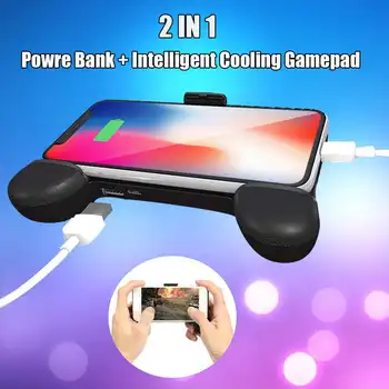 

2 in 1 Intelligent Cooling Gamepad Phone Power Bank Phone Game Charging Charger Cooling Fan Stand For iOS/Android
