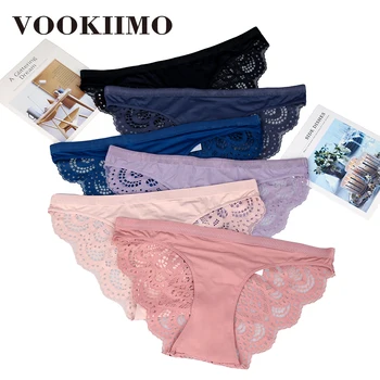 

VOOKIIMO Sexy Lace Panties Women Seamless Breathable Lingerie Female Briefs High Quality Women's Underpant Soft Cotton Intimates