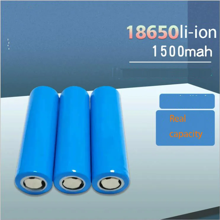 

18650 lithium battery 3.7V rechargeable battery 1500mah capacity full flashlight battery pack