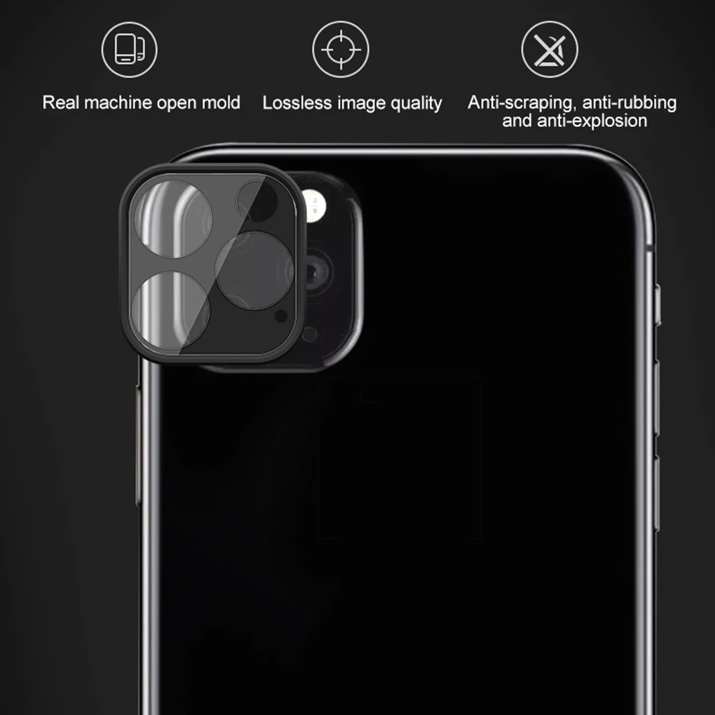 Металлическая защита для объектива камеры с защитой от отпечатков пальцев из закаленного стекла, чехол с металлическим кольцом для iPhone 11 Pro Max