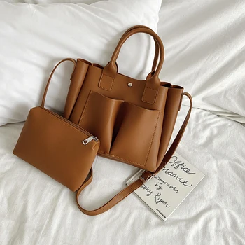 

Women portable large-capacity popular new trendy fashion shoulder messenger bucket bag simple pure color casual handbag bags