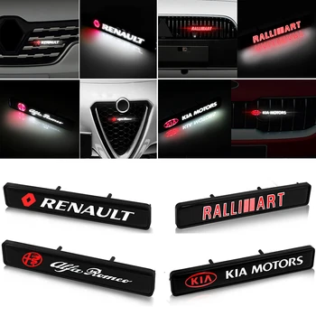 

ABS Chrome Front Hood Grille Emblem Badge LED Decorative Lights for Honda BMW AUDI Mazda Peugeot Skoda Mercedes Benz Toyota KIA