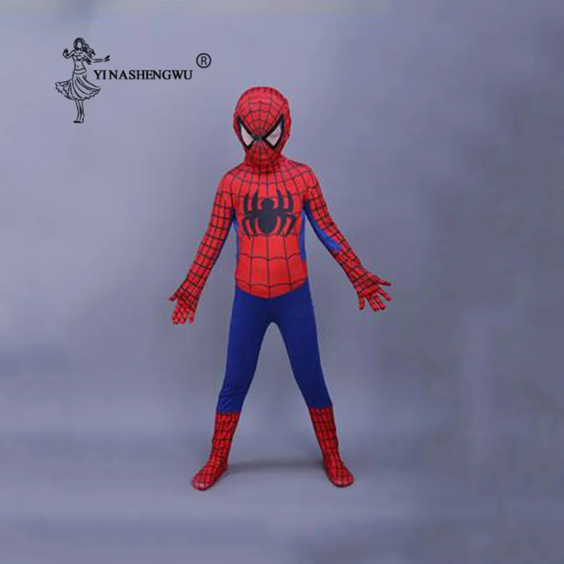 Взрослый костюм черного человека-паука летучая мышь Черный Человек-паук Супермен костюм на Хэллоуин для детей супергерой Аниме Косплей Костюм-комбинезон - Цвет: Red Spider man 2