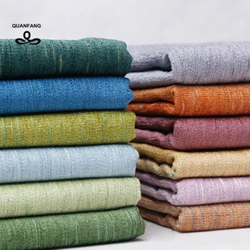 

QUANFANG 24 colo,Curtain cloth,Cotton Linen polyester Fabric For/Sewing Sofa,Table Cloth/Furniture CoverCushion 50cmx280cm/piece