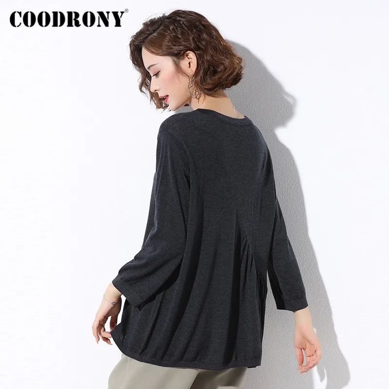 COODRONY Brand Autumn Winter 2020 Elegant Style Pullover Sweaters Women Casual Knitwear Soft Loose Jumpers Female W1072