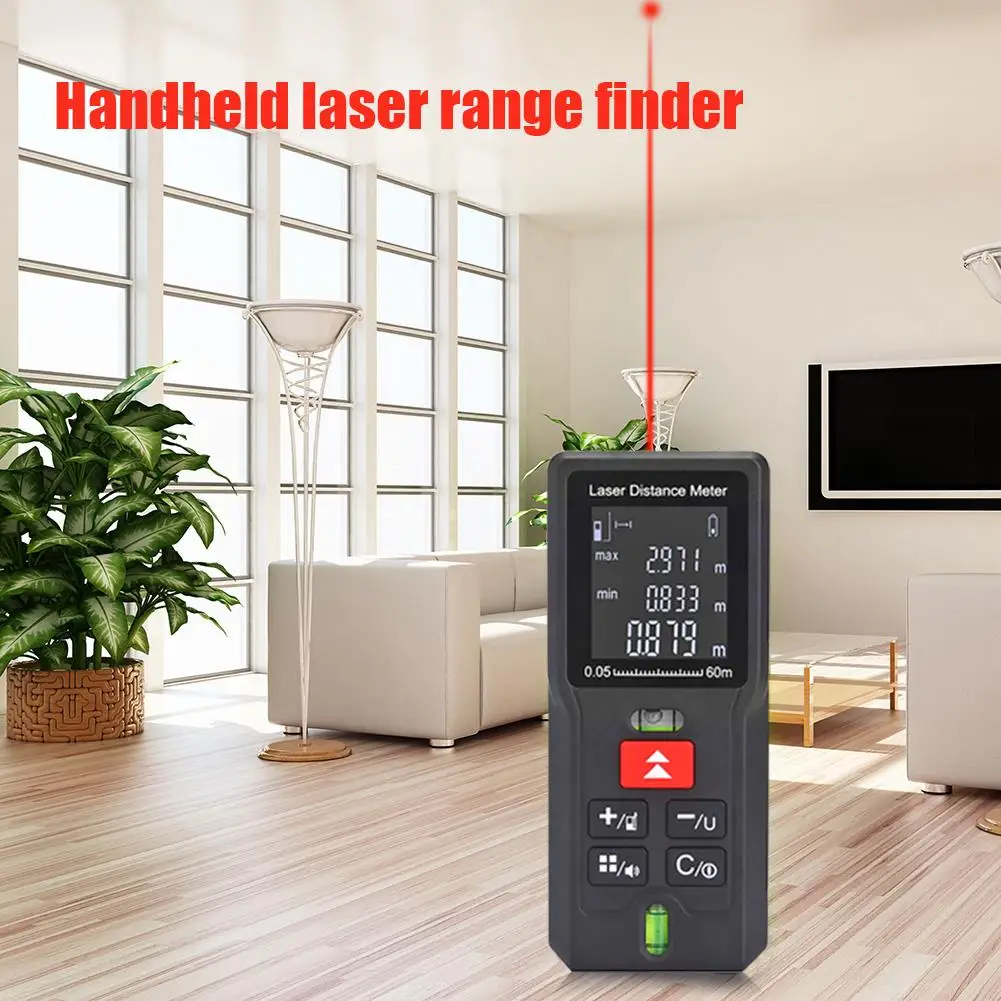 Laser Rangefinder 40/60/80/100m Distance Meter Range Finder Electronic Ruler Tester Battery-powered Hand Tool Measurer Device Laser Rangefinder 40/60/80/100m Distance Meter Range Finder Electronic Ruler Tester Battery-powered Hand Tool Measurer Device