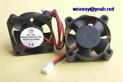 DHL/EMS 100 шт 2 pin DC 24V вентиляторы 25x25x10mm 24V DC бесщеточный вентилятор охлаждения 5 лопастей-2510S-A8
